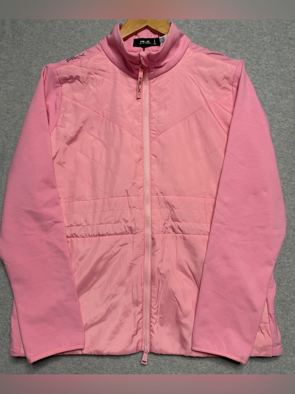 Ralph Lauren RLX Women’s L Pink Quilted Hybrid Full Zip Golf Jacket NWT